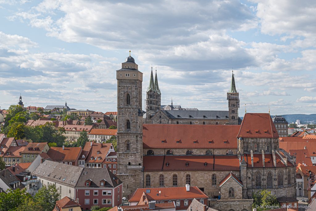 Blick ueber Bamberg mit Obere Pfarre und Dom - Denkmalfotografie